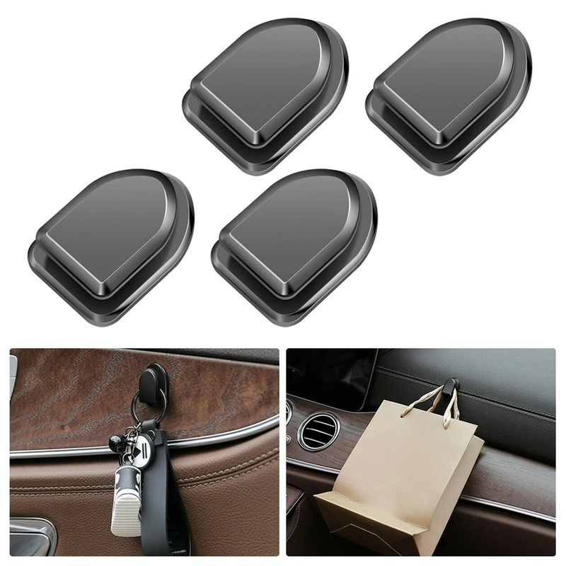 Kualitas Premium Self-adhesive Bracket Untuk Kabel USB Earphone Penyimpanan Kunci Mobil Hitam Tak Terlihat Kait Kecil Dalam Mobil Serba Serbi organizer