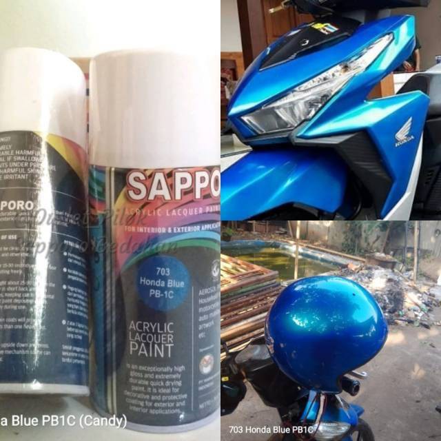 Sapporo Spray 703 Honda blue PB1C / candy blue / Biru Kendi 300cc