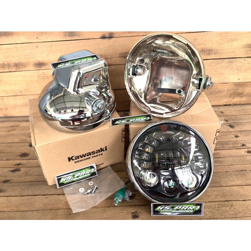 lampu depan ninja headlamp ninja r ss set daymaker 19 led fullset batok daymaker blacbirt