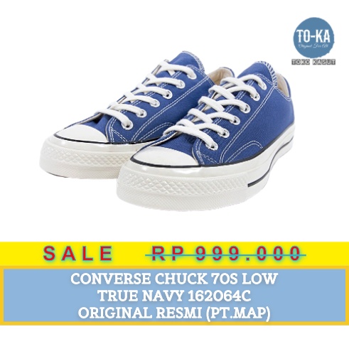 CONVERSE CHUCK 70s CANVAS OX TRUE NAVY 162064C