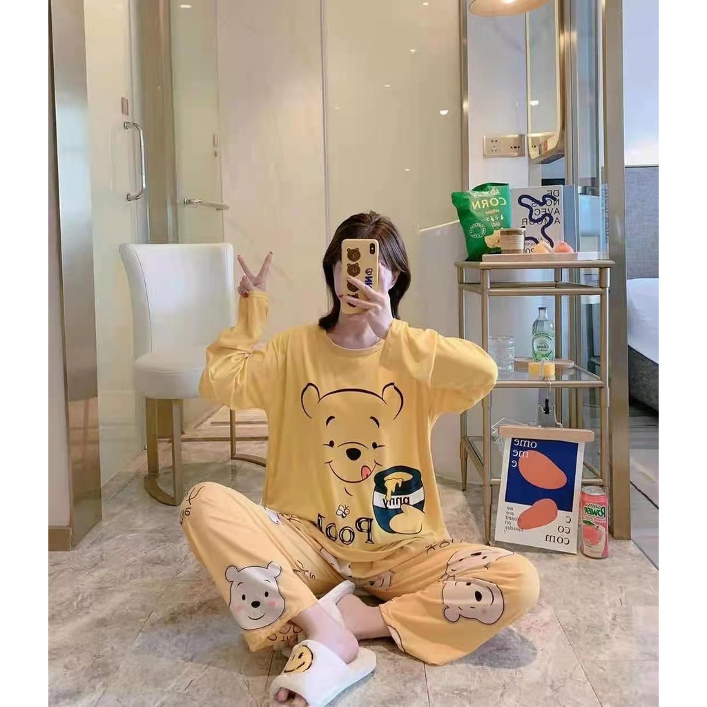 blinqshop BAJU TIDUR IMPORT-KUNING KEPALA BURUNG