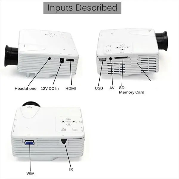 H100 - MIni LED Projector 100 Lumens - Proyektor LED Portabel