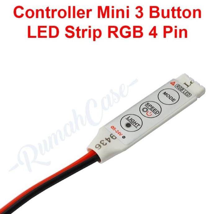 Controller Mini 3 Button LED Strip RGB warna 3528 5050 driver kontrol Segera Beli