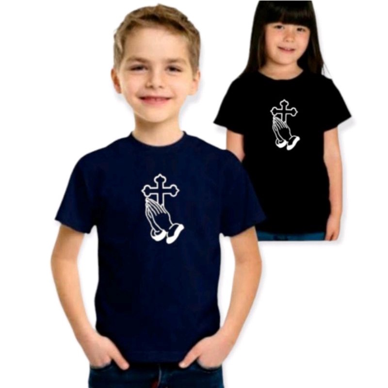 0Kaos Anak/Kaos Rohani/Kaos Salib/Baju Kaos Anak Cowok/Cewek Ukuran s -xxl
