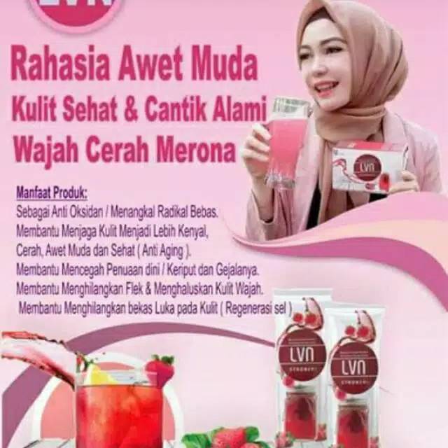 LVN COLLAGEN STRAWBERRY// MINUMAN KECANTIKAN// PERAWATAN KULIT ORIGINAL