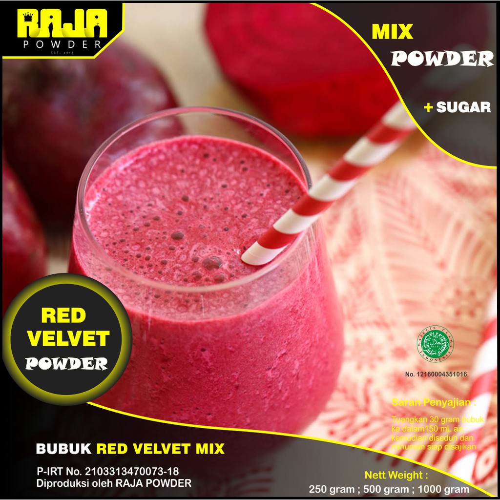 

Bubuk Red Velvet Bubuk Minuman Red Velvet Powder 1 kg / 1000 gram