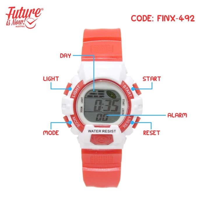 JAM TANGAN PRIA WANITA RUBBER STRAP - FINX 492