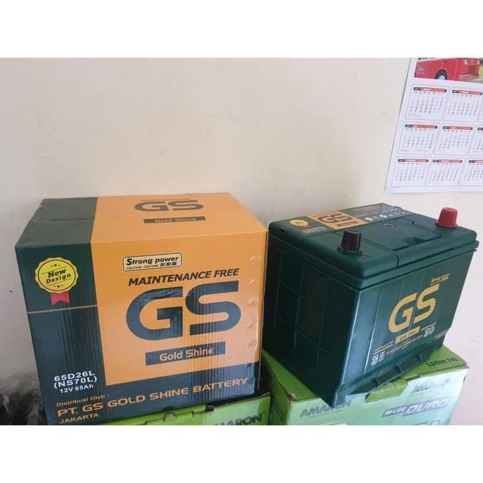 Aki Mobil GS MF NS70L / 65D26L GS MF 12V 65AH belk11