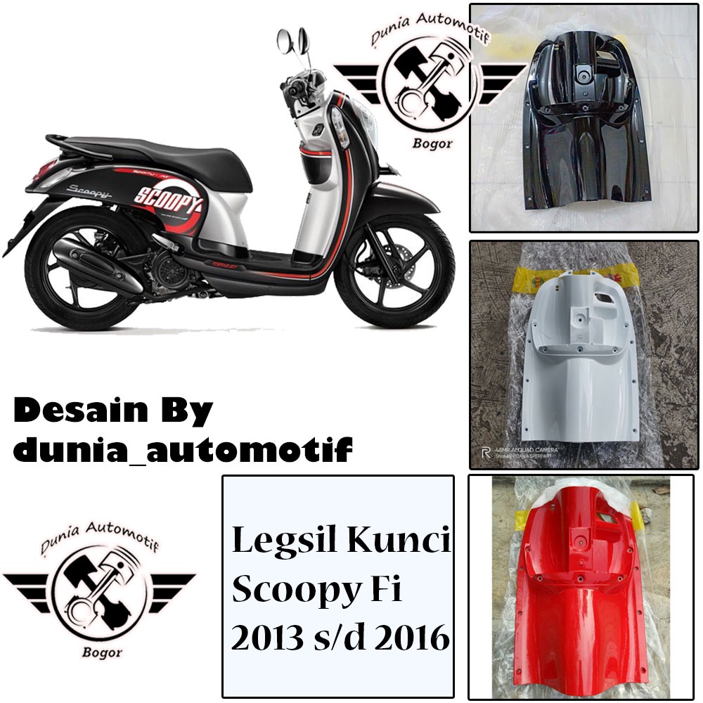 WIN - Legsil Kunci Scoopy fi Cover Kontak Tengah Scoopy Fi 2013 2014 2015 2016 Warna Hitam Putih Mer