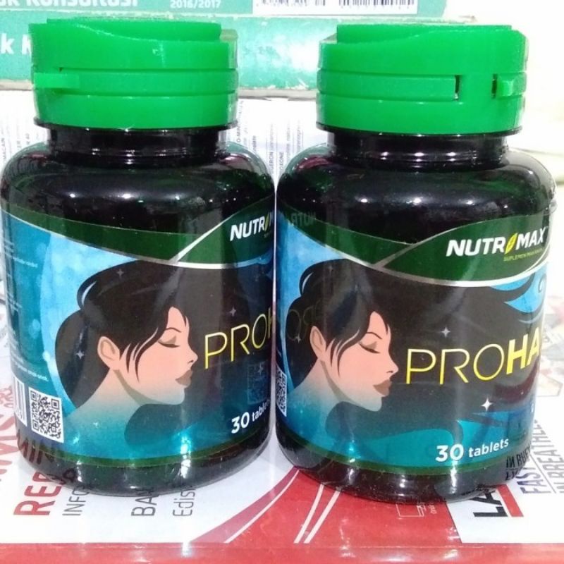 NUTRIMAX PROHAIR PRO HAIR SHINE VITAMIN OBAT RAMBUT RONTOK BOTAK TIPIS UBAN KETOMBE KUSAM 60 TABLET