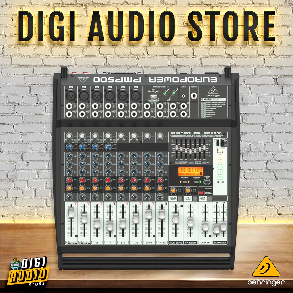 Power Mixer Audio Amplifier 500 Watt - 12 Channel Behringer PMP500 Efek - FBQ - Equalizer - PMP 500