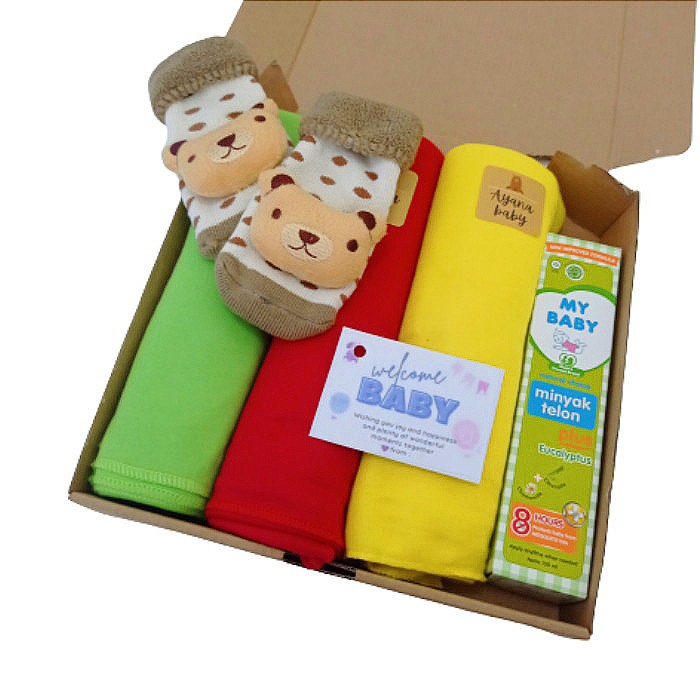 Hampers Bayi | Selimut Kain Bedong bayi | Minyak Telon 60 ML