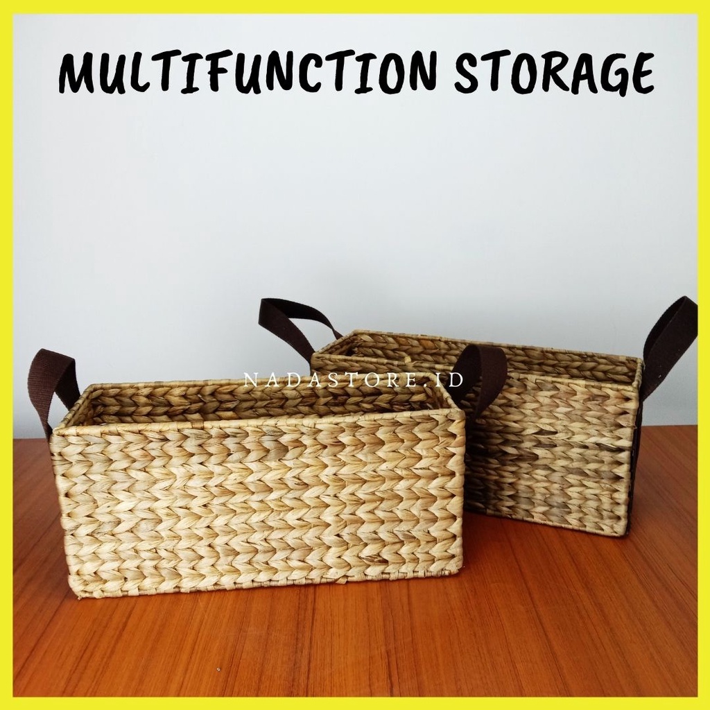 NEW ARRIVAL PREMIUM STORAGE WATER HYACINTH PRODUCT WITH HANDLE HANDMADE BY NADASTORE