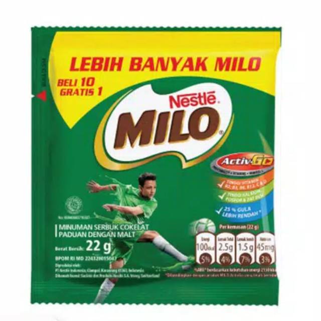 

Milo sacet 22gr X 11sacet