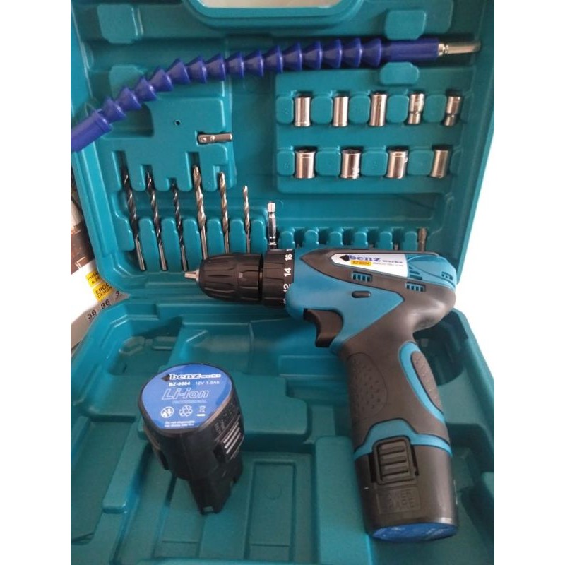 Bor Cordless BENZ 12V Bor Baterai 24 pcs set
