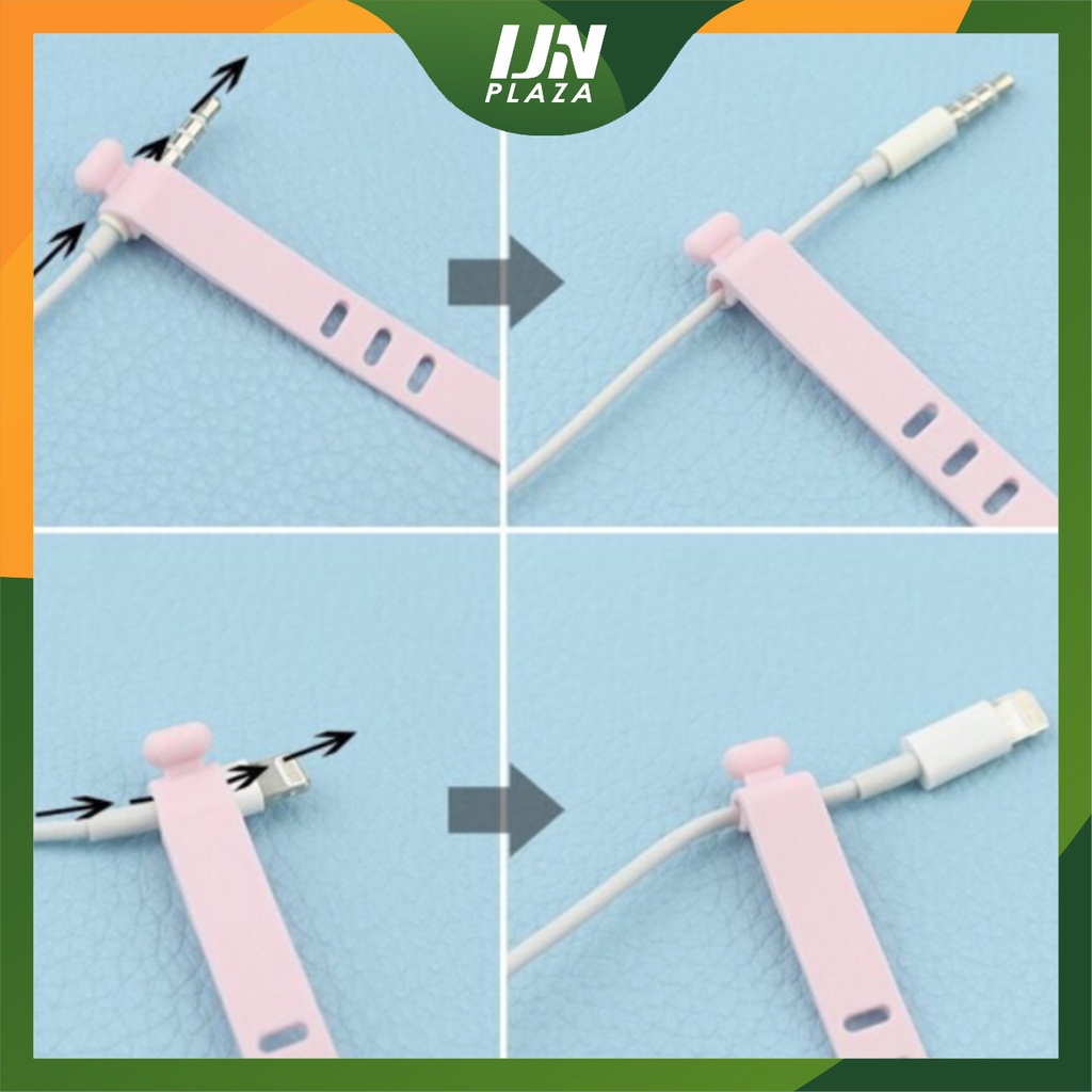 ❤ IJN ❤ Pengikat Kabel Penggulung Cable Binder Klip Cable Cord Holder Penjepit Kabel Charger Hp Universal