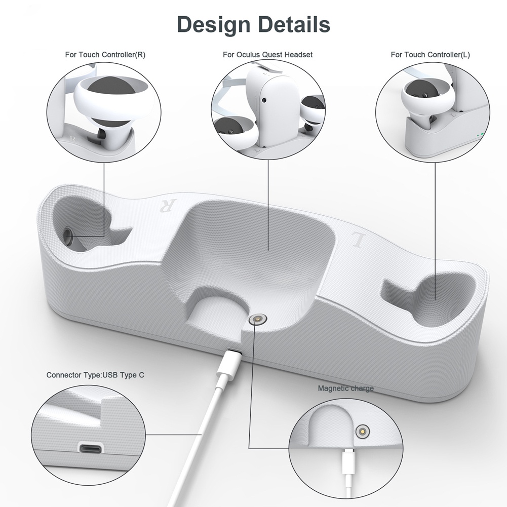 Dock Charging Magnetik Untuk Kacamata VR Oculus Quest 2