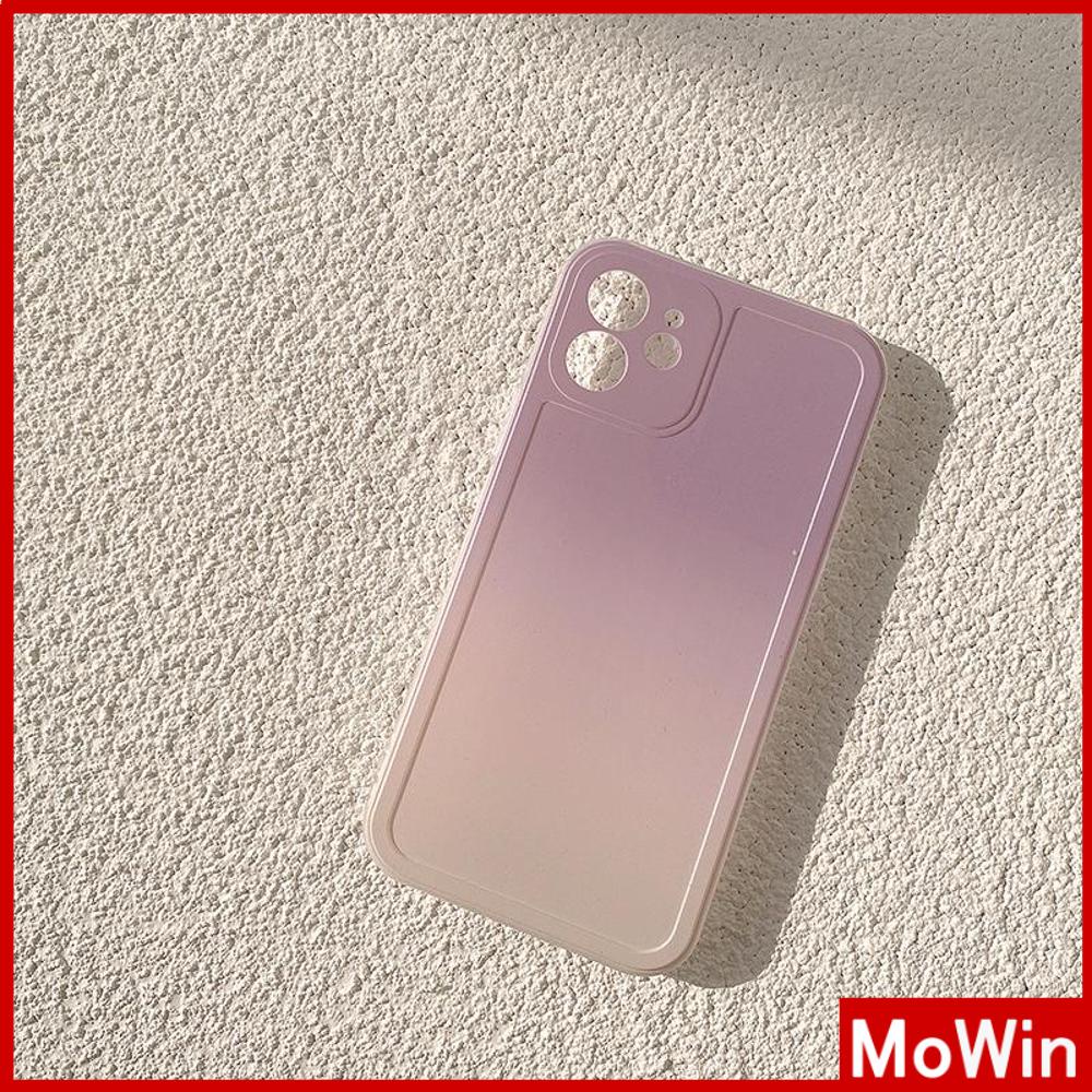 Soft Case Silikon Transparan Gradasi Ungu Shockproof Cover iPhone 13 Pro Max 12 Pro Max 11 7 Plus