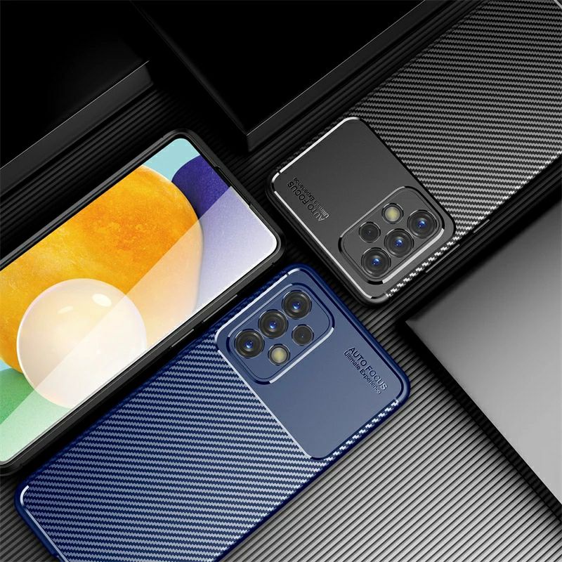 Case Samsung Galaxy A33 A53 A73 A14 A24 A34 A54 5G Softcase Carbon Autofocus Original