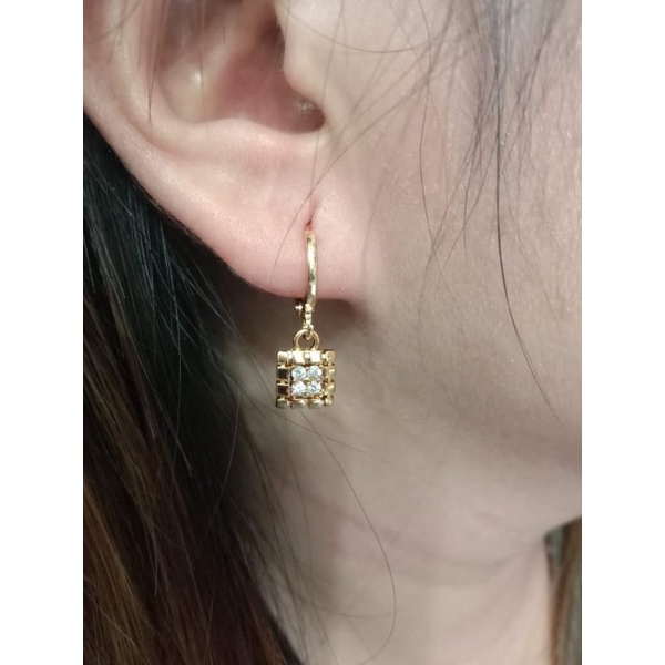 anting permata gantung //anting jurai//anting wanita