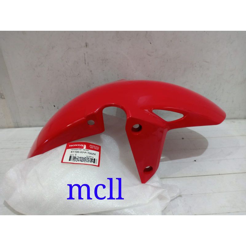 SPAKBOT DEPAN CBR 150 R NEW MERAH/PUTIH ORIGINAL 61100-KPP-T00ZX/ZS