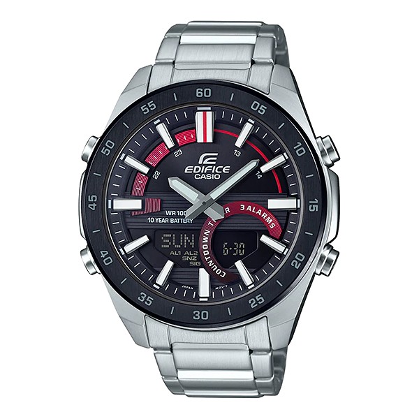 Casio Edifice Original ERA-120DB-1A Dual Time Stainless Steel