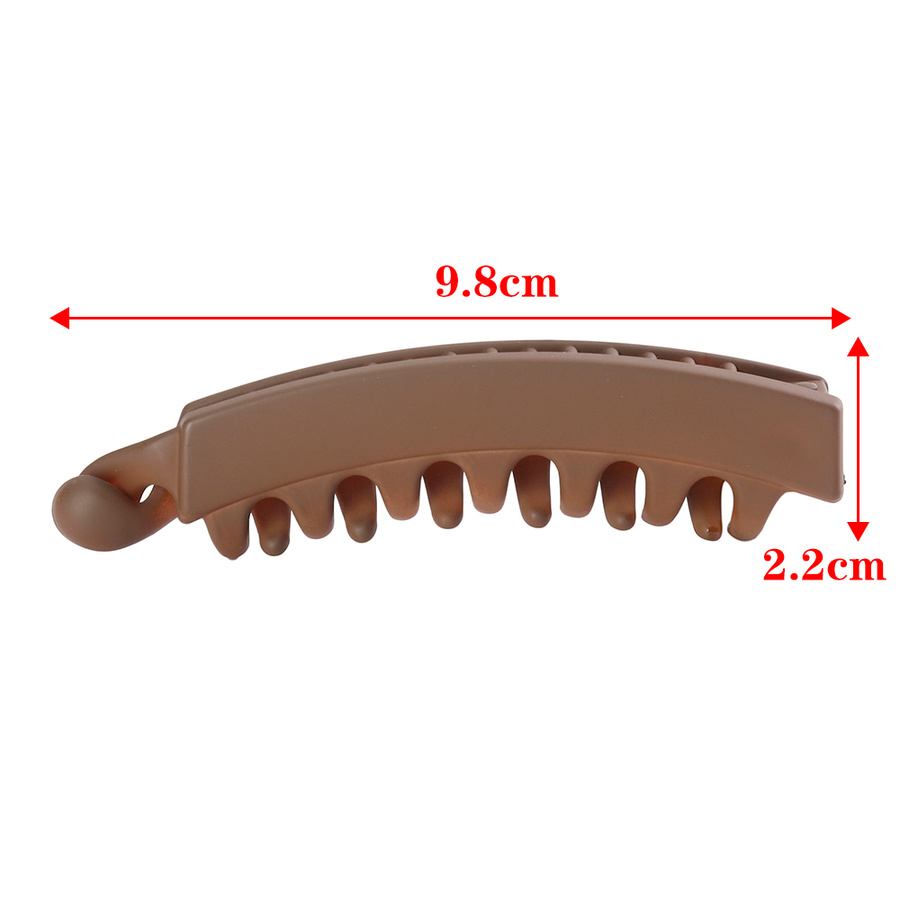 Korean Frosted Texture Plastic Hairpin Temperament Solid Color Banana Clip Vertical Clip