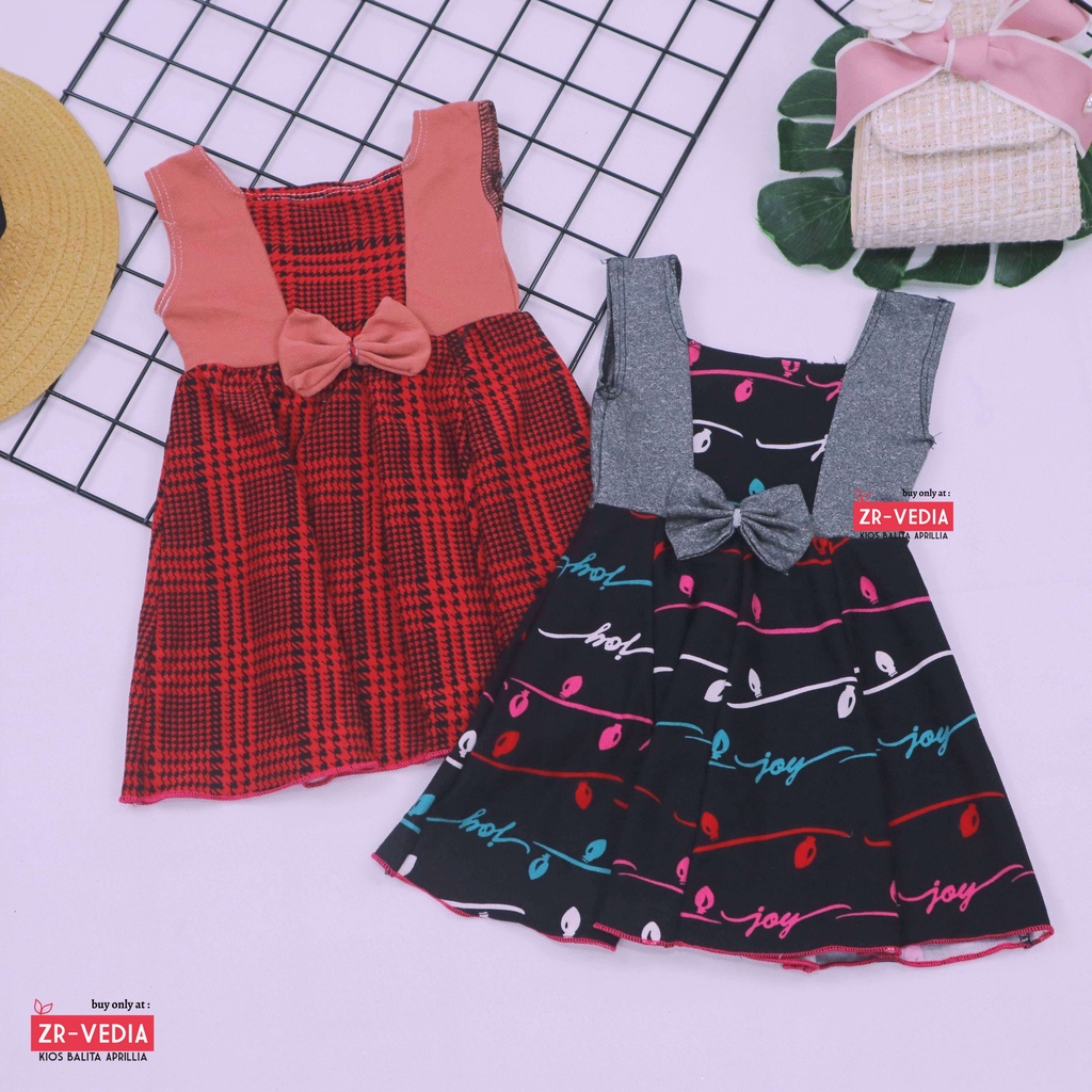 Dress Clairine uk Bayi - 7 Tahun / Baju Anak Perempuan Murah Dres Motif  Yukensi Pakaian Import