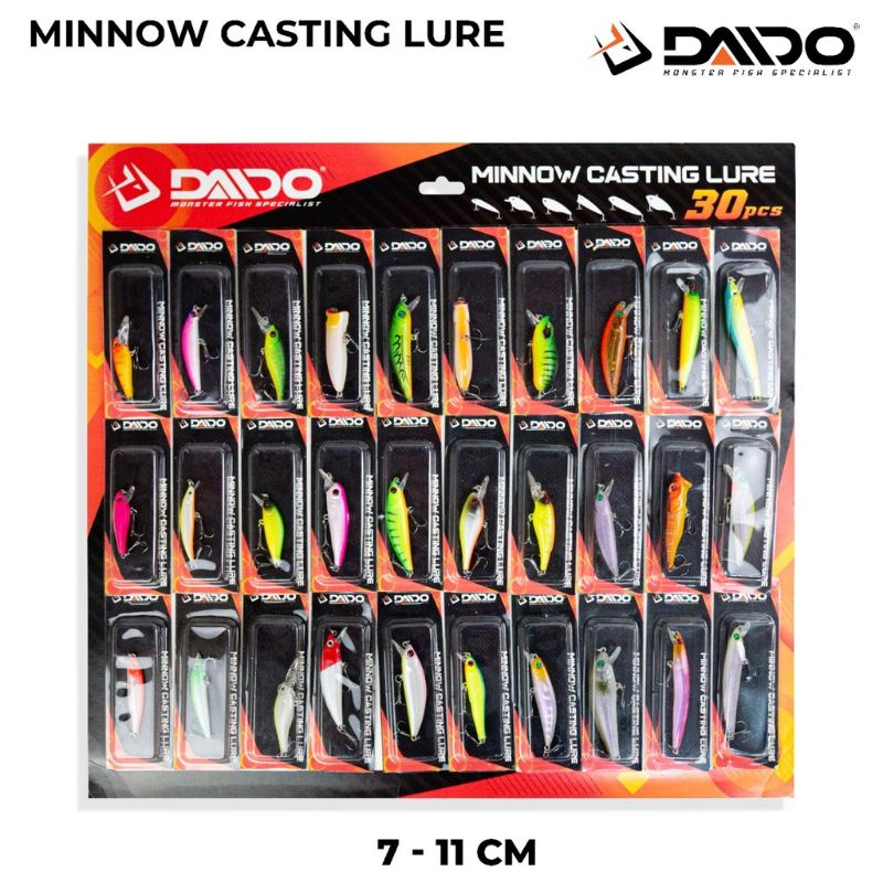 (COD) UMPAN MINNOW DAIDO 1 SET / 30PCS