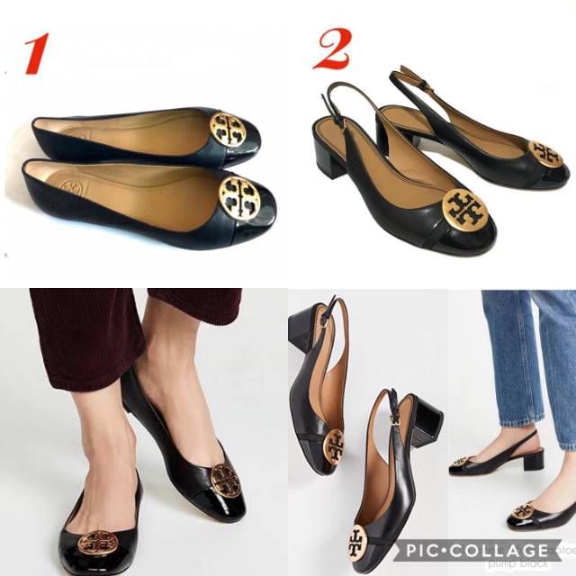 Ready stock authentic tory burch shoes cap toe