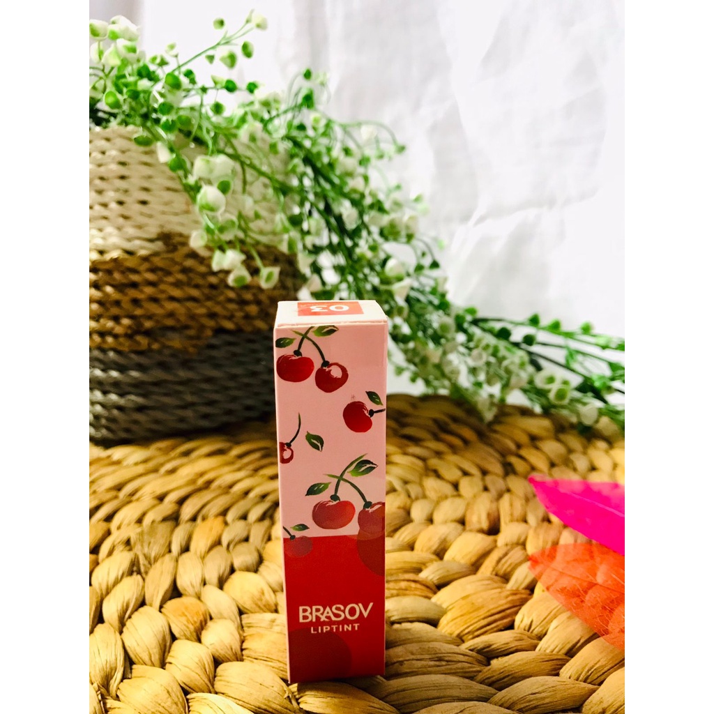 Brasov Liptint / pewarna bibir yang mudah di aplikasikan dan tahan lama dengan warna yang cantik-cantik cocok digunakan untuk remaja dan dijadikan ombre dengan harga murah meriah ramah di kantong dan bestsaller