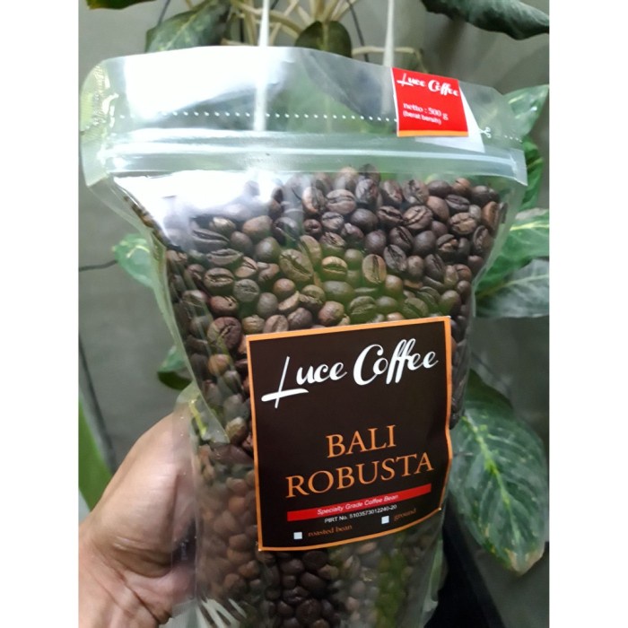 

(BISA COD) Kopi Robusta Bali 500gr - Luce Coffee - Biji Sangrai atau Bubuk - Biji-MediumDark