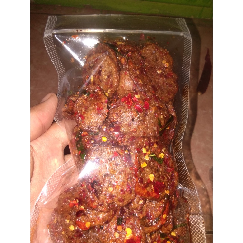 

cemilan basreng baso ikan gurih kering/makanan ringan