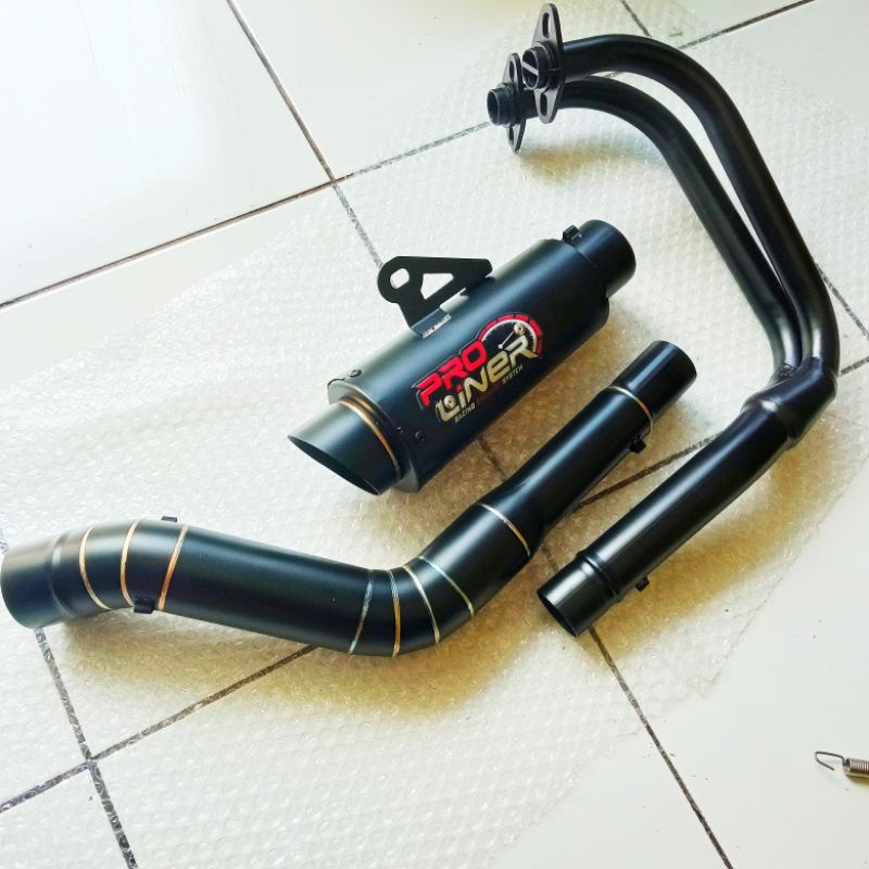 KNALPOT PROLINER HITAM DOFF NINJA FI. NINJA150OLD. NINJA150FI. R25 CBR250CC DLL