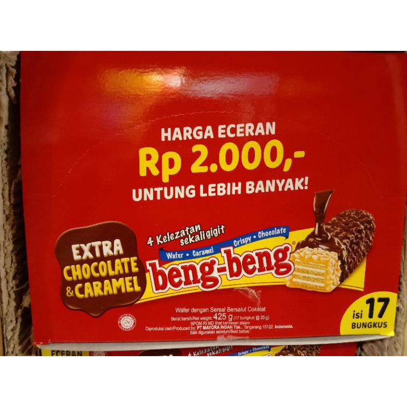 

Beng-beng wafer coklat 2000 isi 17 / box.