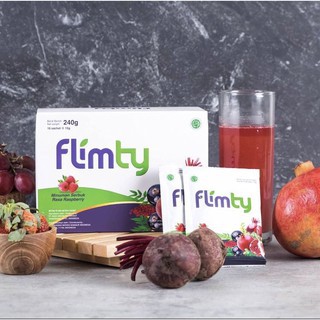 FLIMTY FIBER HERBAL DETOX USUS ISI 16 SACHET - PENURUN BERAT BADAN HALAL BPOM