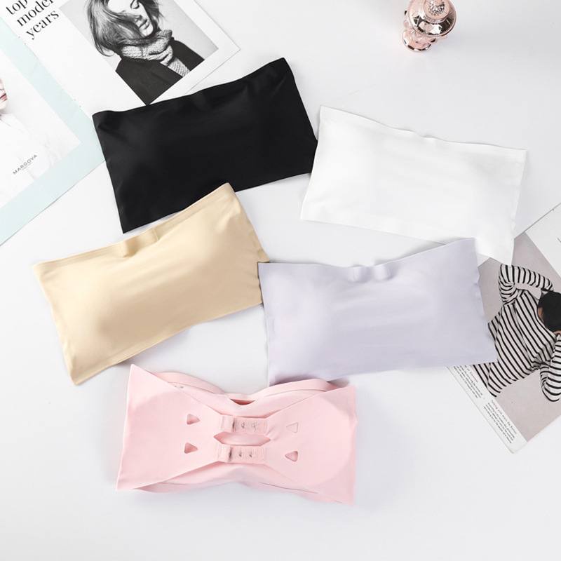 Likesun-  Ice Silk Bralette Tube Bra / Crop Top Bra Ice Silk Seamless Halus / Bra Kemben / Tank Top Import bra45