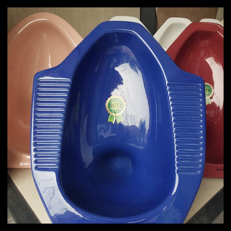 Closet Duty Warna Maroon Dan Biru Tua - Kloset Jongkok (Gojek/Grab) - Ivory