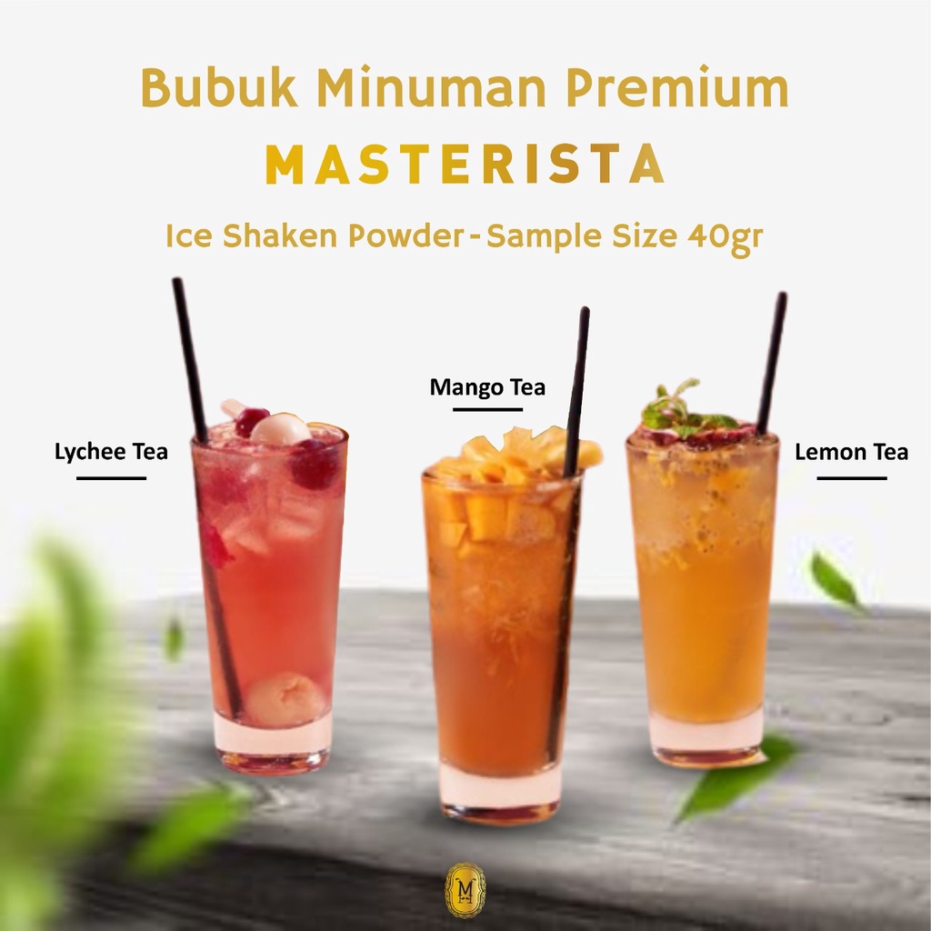 

Bubuk Minuman Masterista SAMPLE SIZE 40gr - Ice Shaken Powder