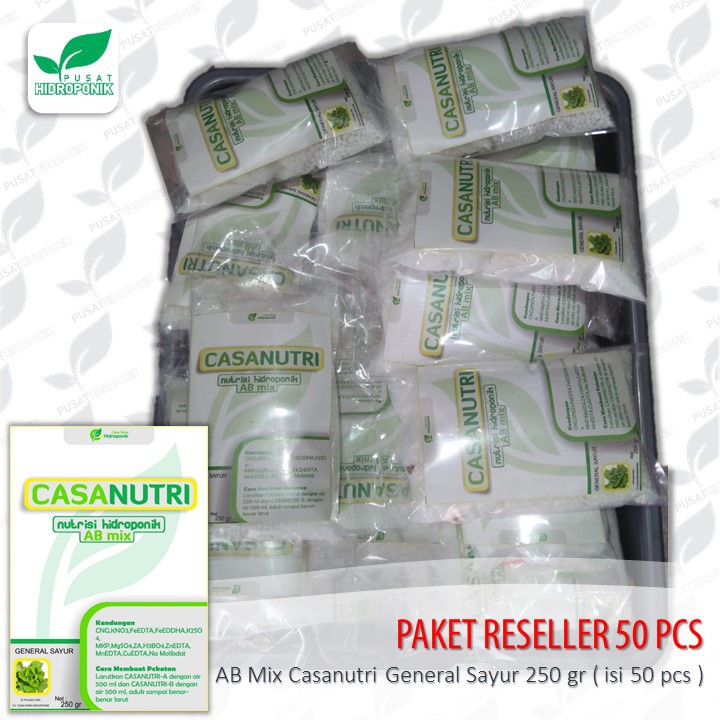 Paket Reseller Pupuk AB Mix Hidroponik General Sayur 250 gr ( 50 pcs)