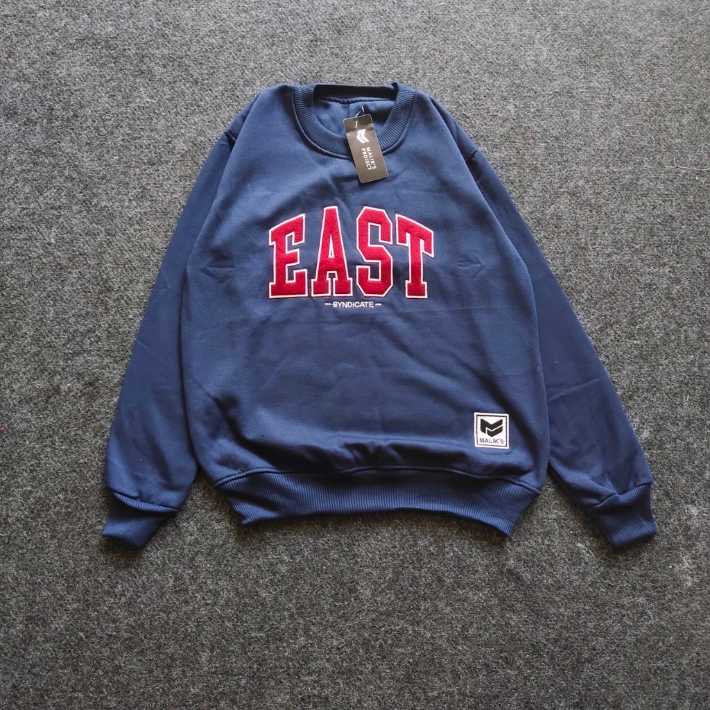 Sweater CREWNECK NORTH / WEST / EAST / SOUTH motif bordir