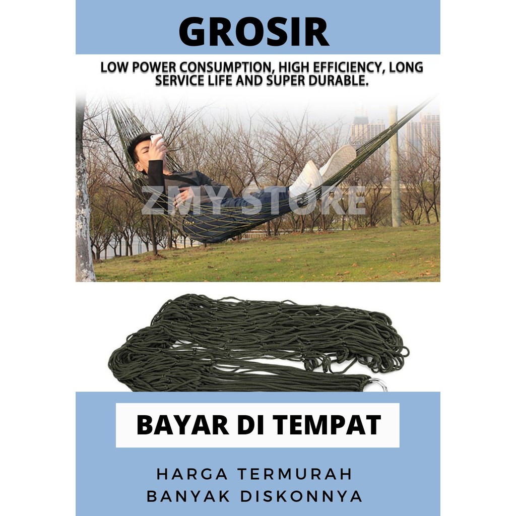 GROSIRAN Hammock Tali Anyaman Ayunan Gantung Jaring Tempat GROSIRAN Hammock Tali Anyaman Ayunan Gantung Jaring Tempat