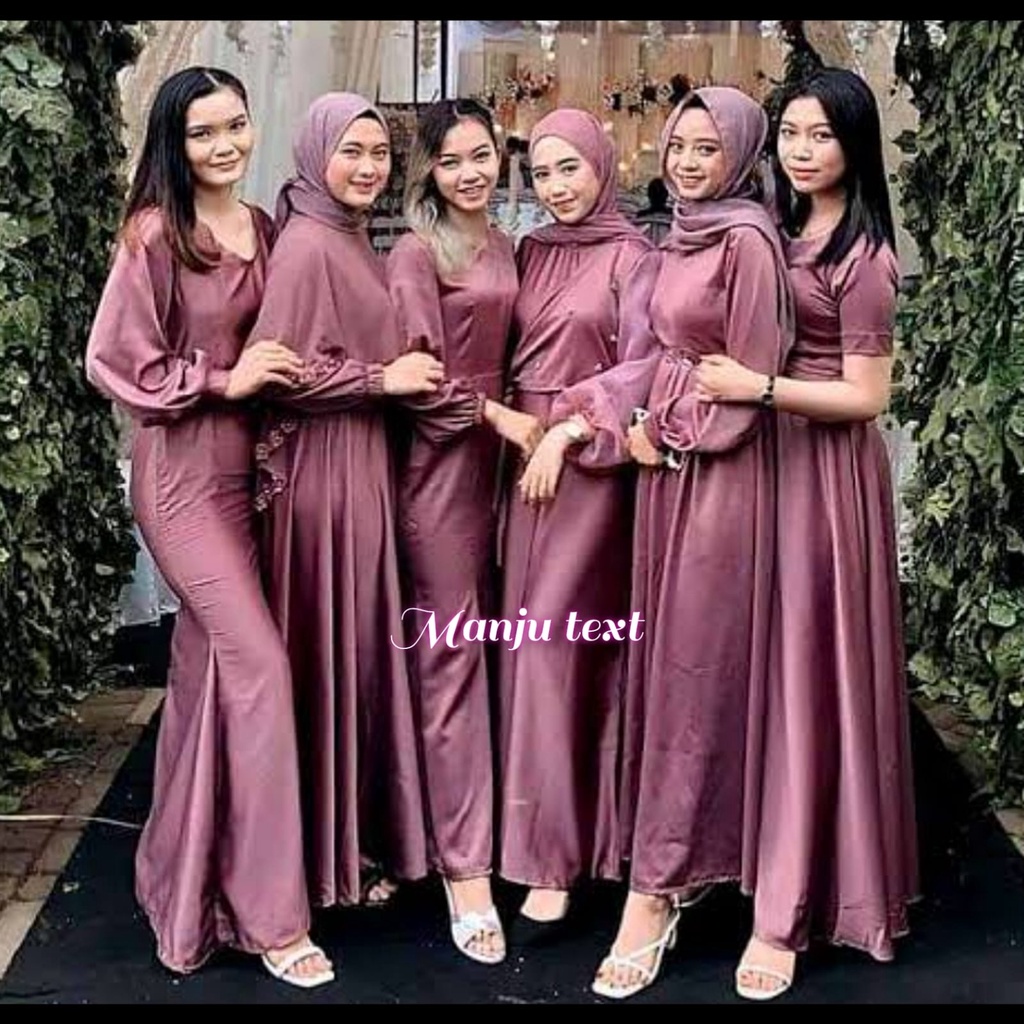 Paket Seragaman Bridesmaid khusus satin  / Baju Nikah / Baju Wisuda/ Seragaman Keluarga