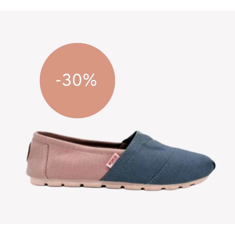 Slip On Terpopuler WK Wanita abu peach