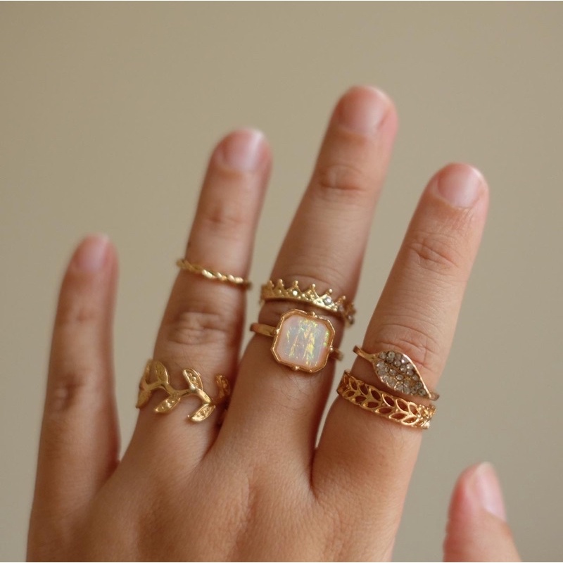 Ark.co - Empress set ring / Cincin set korea stacking tumpuk