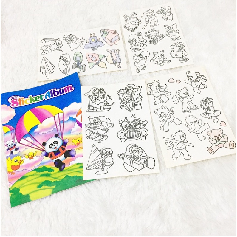 

Sticker Album Anak Teddy Bear Buku Stiker Kids Children Activity Book Beruang Stiker Mewarnai Colouring Book