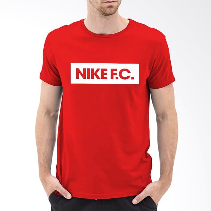 FC NIKE FC  KAOS T-SHIRT COMBED NIKE FC WARNA MERAH CABE