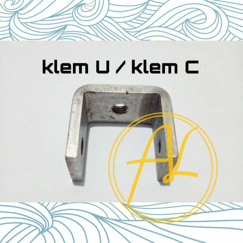 klem U / klem C plat stainless steel