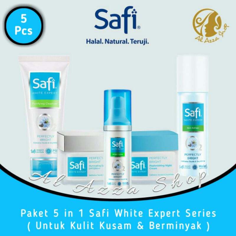 Paket Safi White Expert Series - 5 Pcs (Untuk Kulit Kusam / Berminyak)