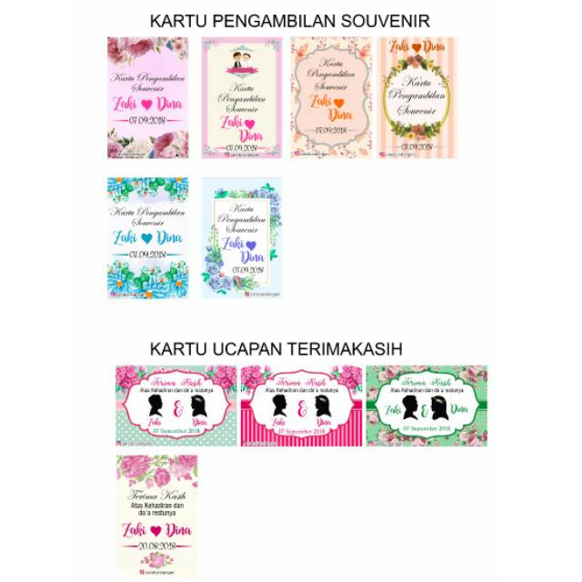 

Kartu Ucapan Terima Kasih Dan Pengambilan Souvenir